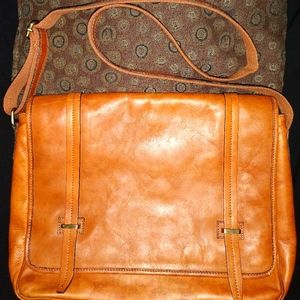 "Old Angler" Chestnut Leather Briefcase